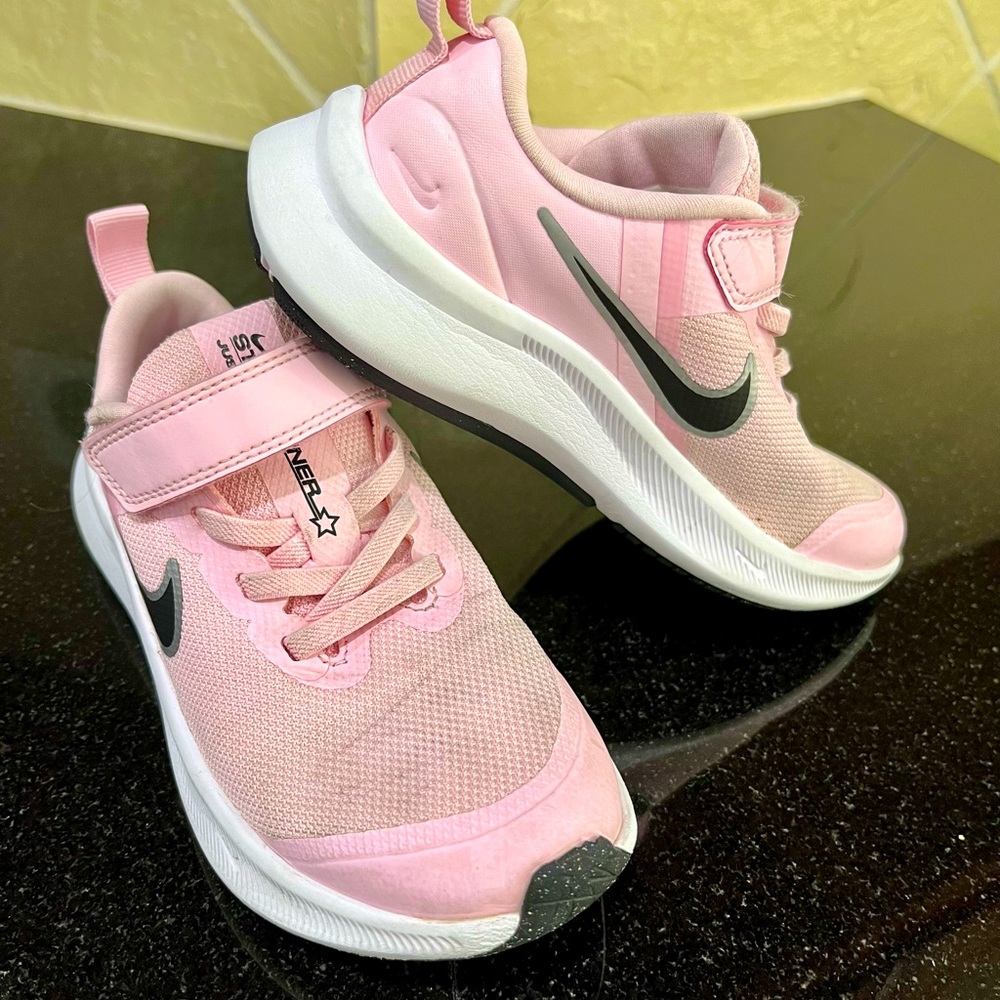 Nike Girls Pink Running Sneakers Size 12c